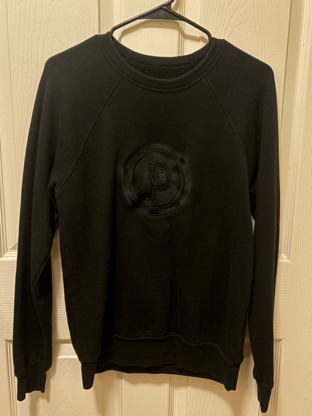 Pure Barre Black Embossed Logo Crewneck Sweatshirt